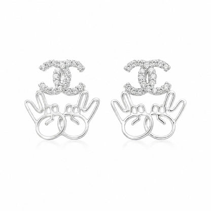 Silver Vibe Sparkle Studs