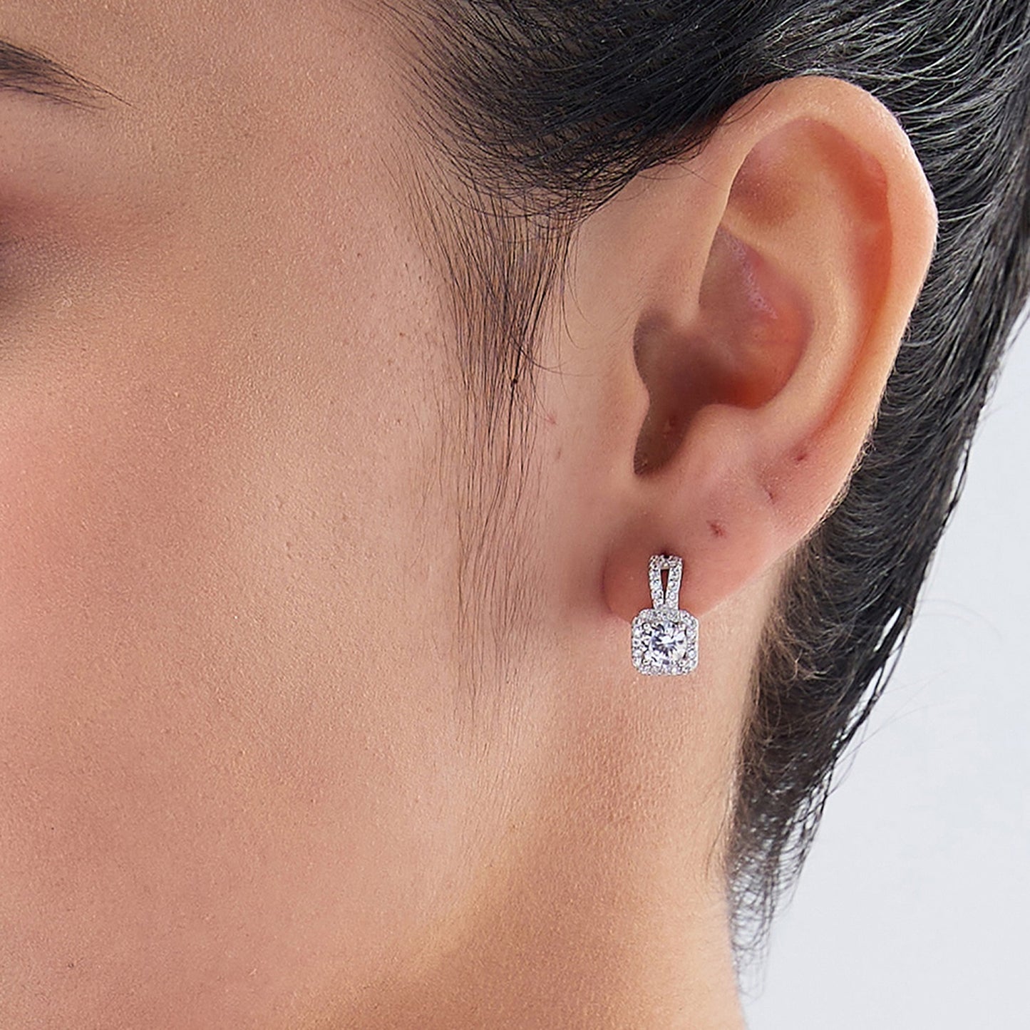 MAIRA made with Swiss Zirconia 925 Sterling Silver Contemporary Latest Earrings for Women/ Valentine Gift
