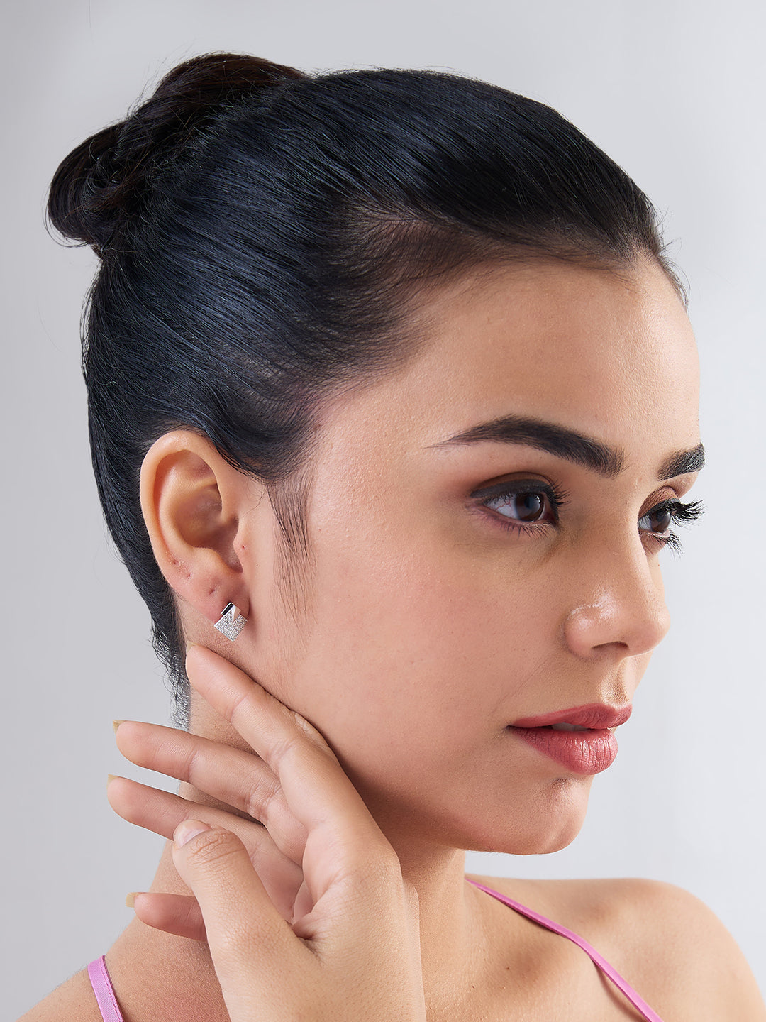 Maira Sterling Silver Pave Earrings