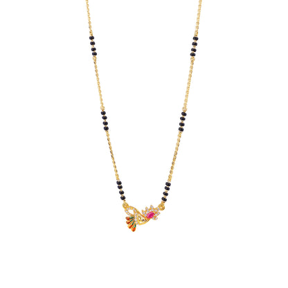 MAIRA 1gm Micron 18K Gold Plated Hypoallergenic Black Beads Kala Mani 925 Sterling Silver Mangalsutra | Tanmaniya | Karthamani Pathak | Chandi Necklace Jewellery | Pure Silver Gift for Women | 6 Months Warranty