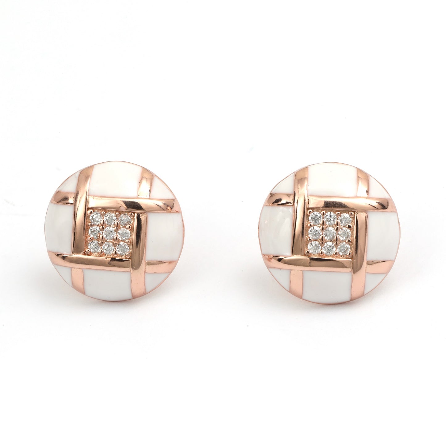 Maira Sterling Silver Lattice Lumina Earrings