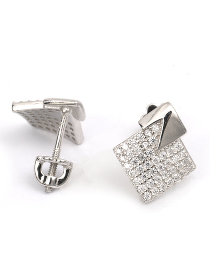 Maira Sterling Silver Pave Earrings