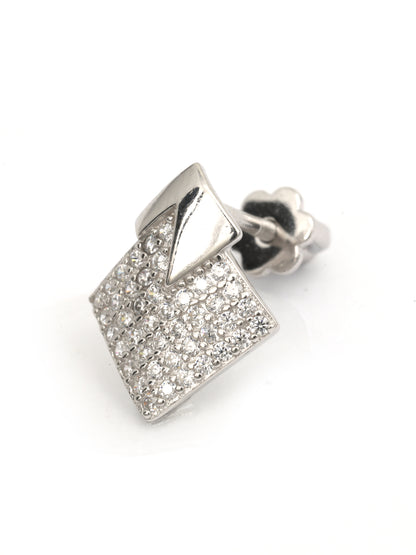 Maira Sterling Silver Pave Earrings
