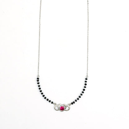 Maira Sterling Silver Crimson Knot Mangalsutra
