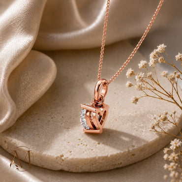 Luminous Heart Rose gold Pendant Necklace