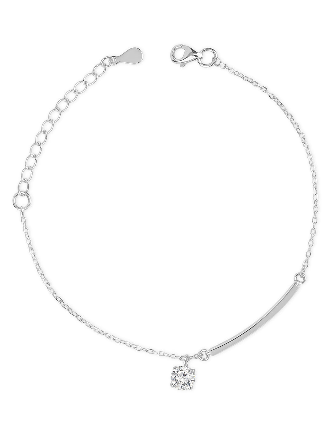 Maira Sterling Silver Sleek Sparkle Bracelet