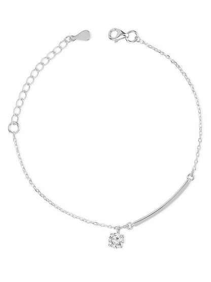 Maira Sterling Silver Sleek Sparkle Bracelet
