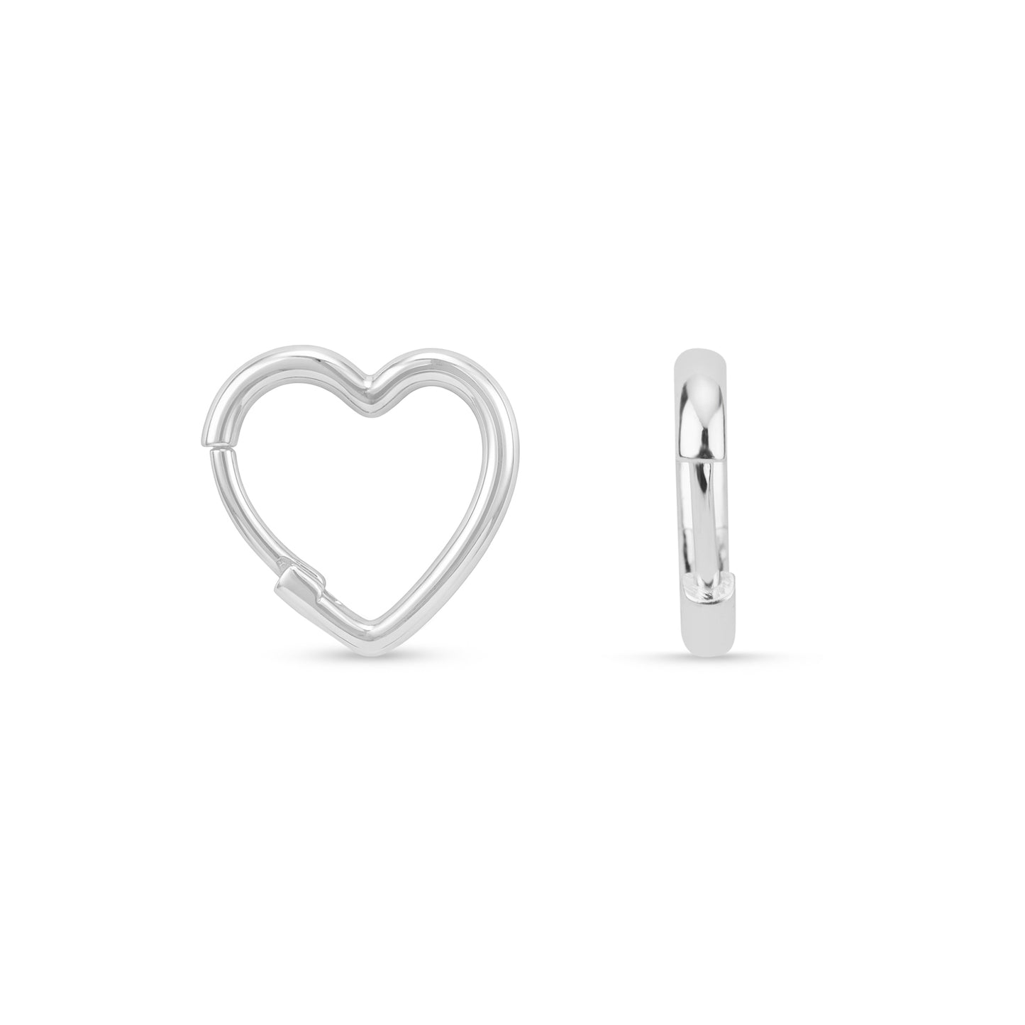 Maira sterling Silver Heart Hoop Earrings