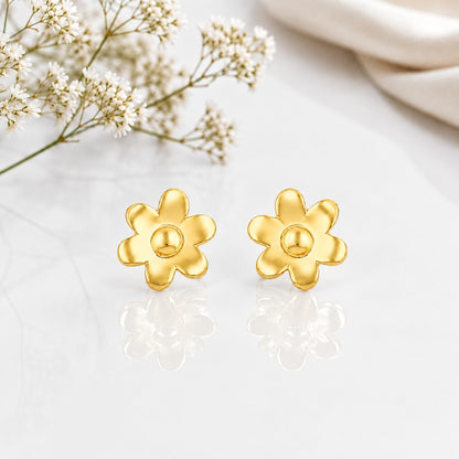 Classic Floral Gold Stud