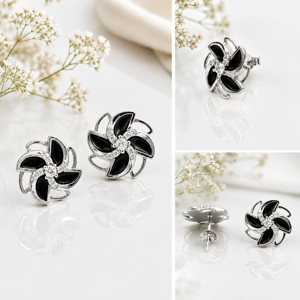 Noir Bloom Studs