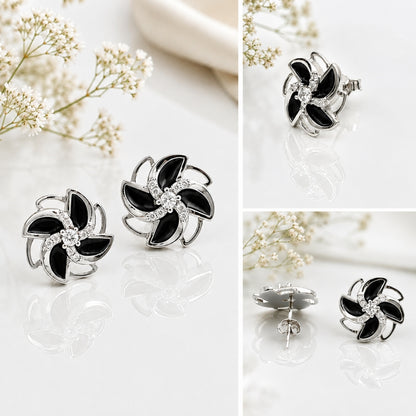 Noir Bloom Studs