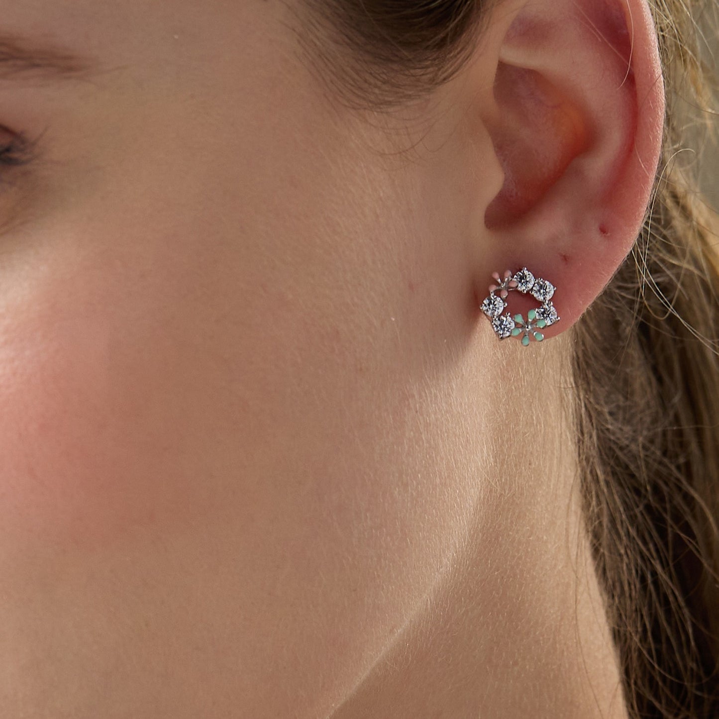 Maira Sterling Silver Eternity Hoop Earrings