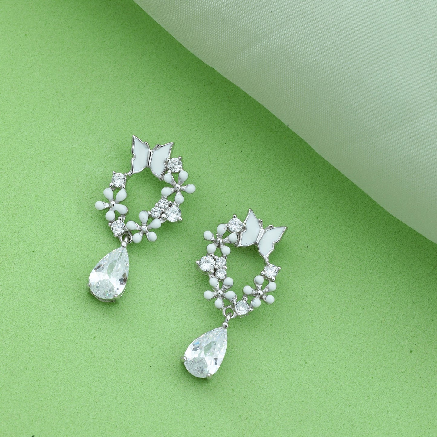 Maira Sterling Silver Starlight Garland Earrings