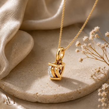 Luminous Heart Gold Plated Pendant Necklace