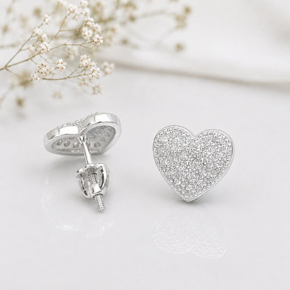 Shimmering Stylish Heart Shaped Stud