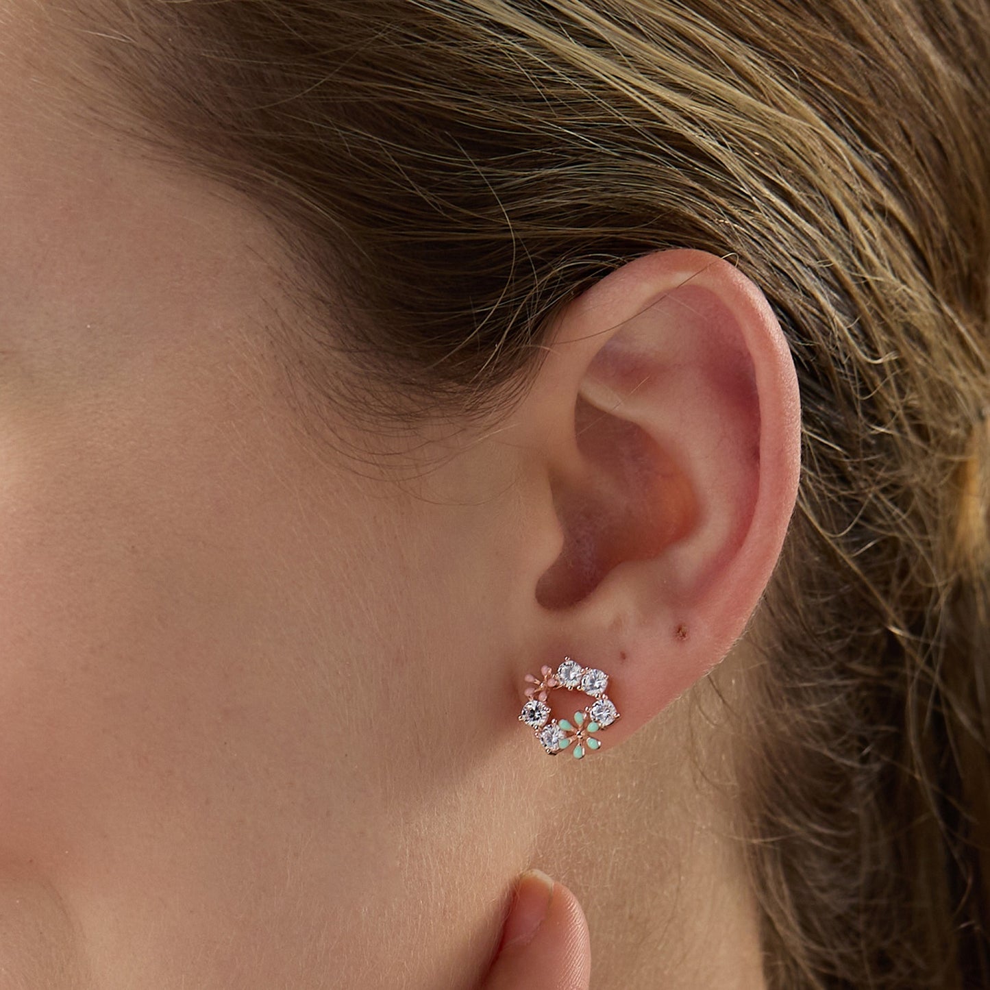 Maira Sterling Silver Eternity Hoop Earrings