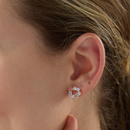 Maira Sterling Silver Eternity Hoop Earrings