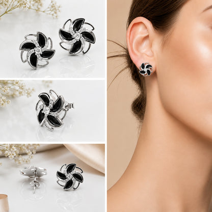 Noir Bloom Studs