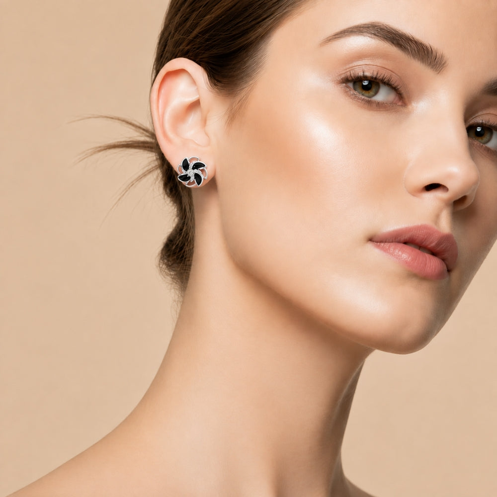 Noir Bloom Studs