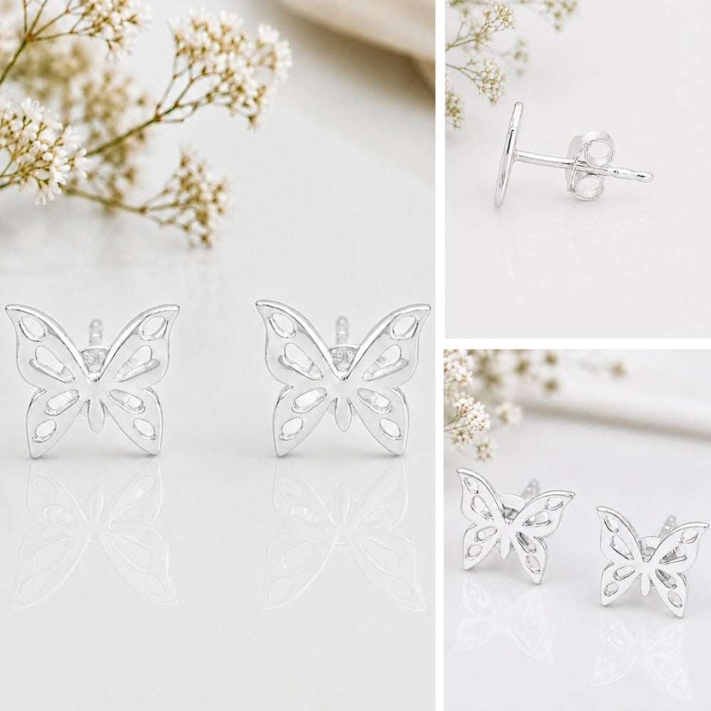 Butterfly Shape Elegant Cutwork Stud