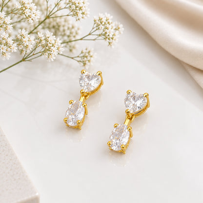 Eternal Heart Crystal Gold Drop