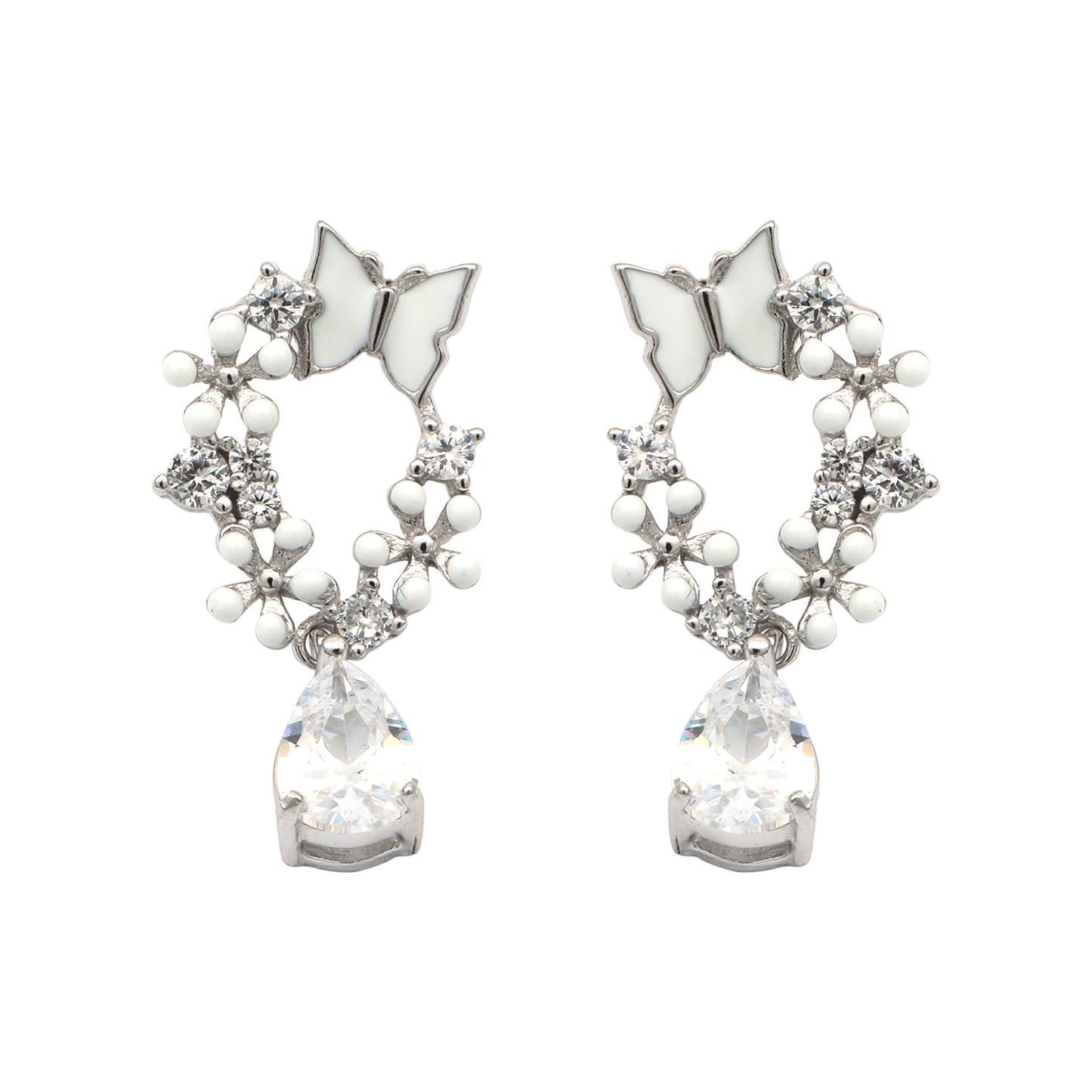 Maira Sterling Silver Starlight Garland Earrings