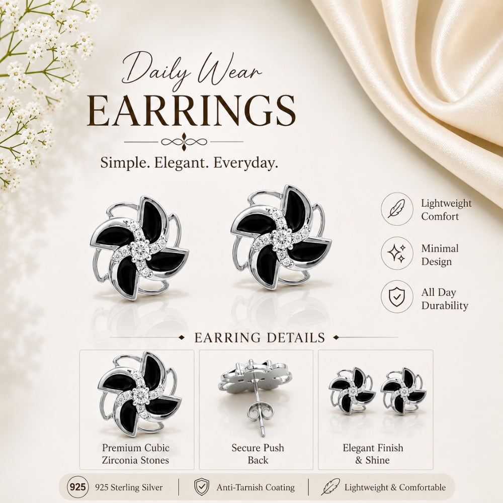 Noir Bloom Studs