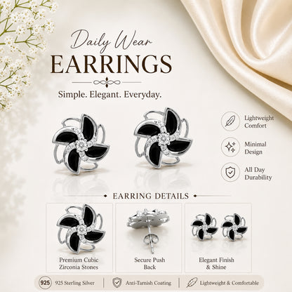 Noir Bloom Studs