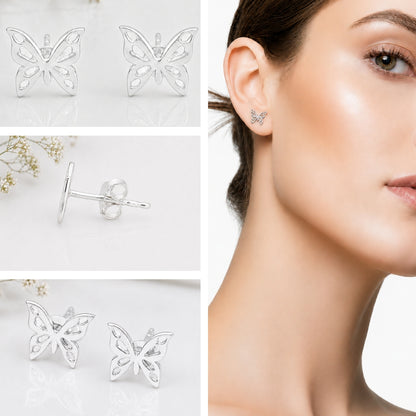 Butterfly Shape Elegant Cutwork Stud