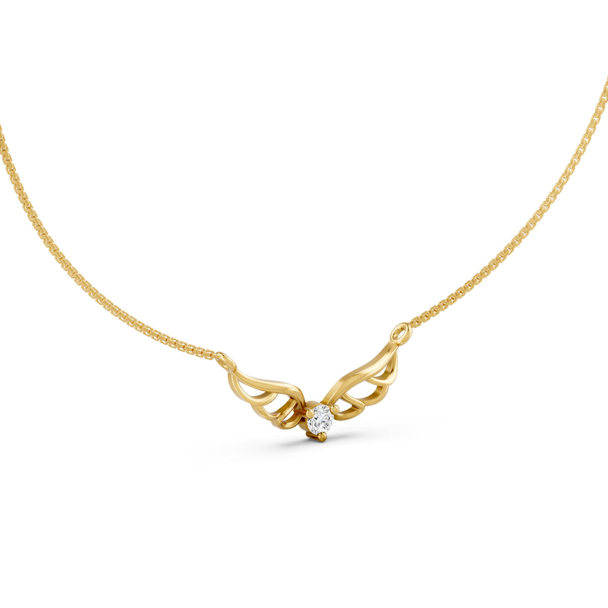 Celestial Wings Gold Plated Necklace