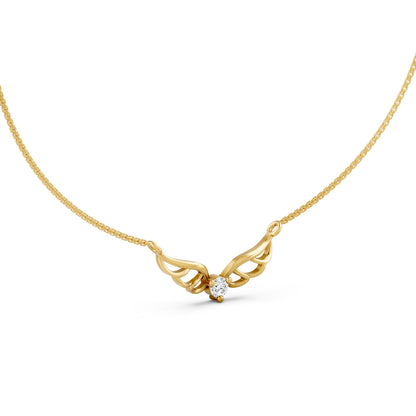 Celestial Wings Gold Plated Necklace