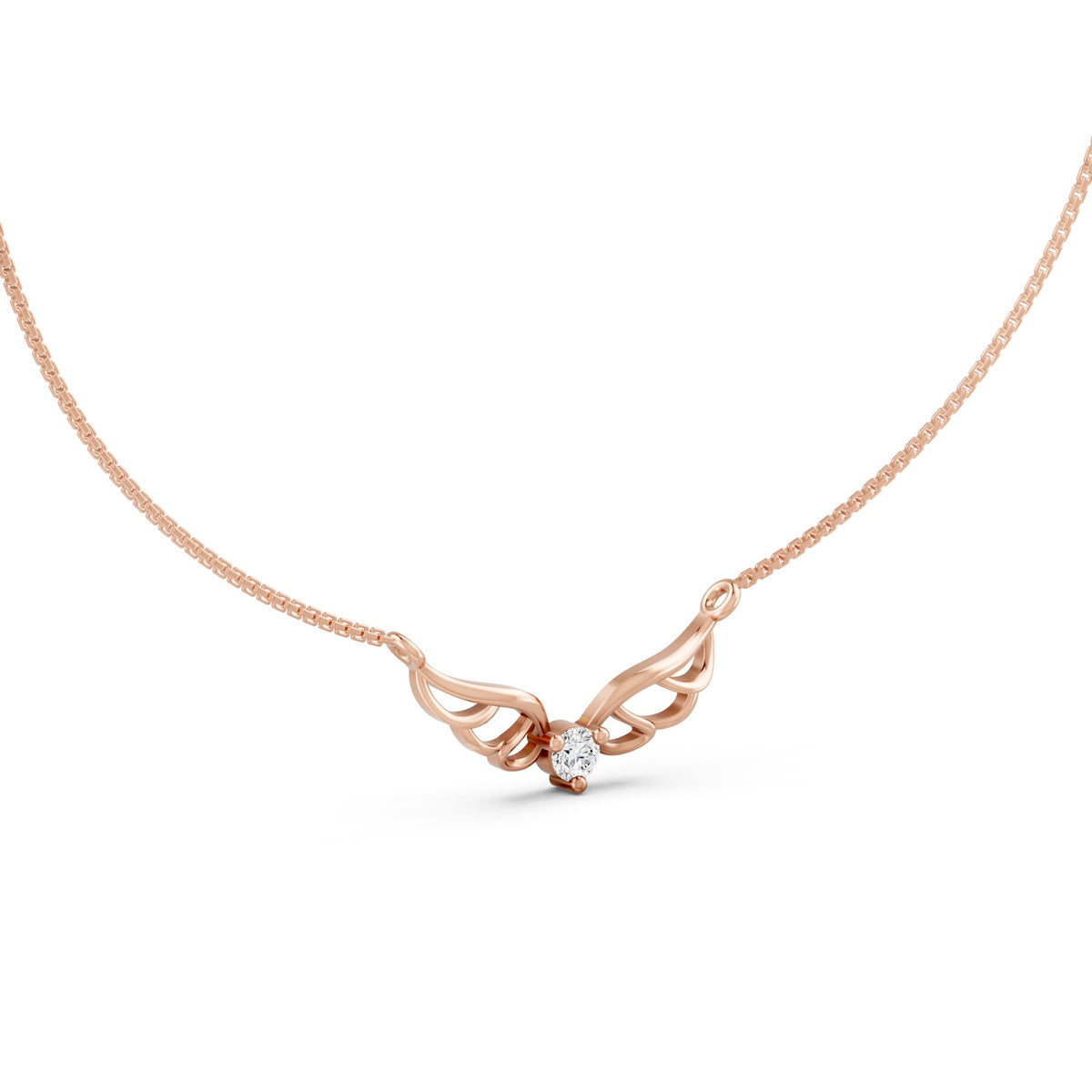 Celestial Wings Rose gold  925 sterling silver Necklace