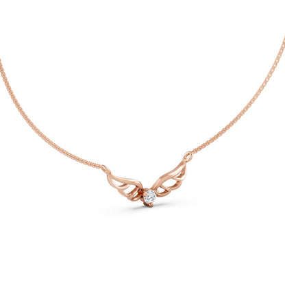 Celestial Wings Rose gold  925 sterling silver Necklace