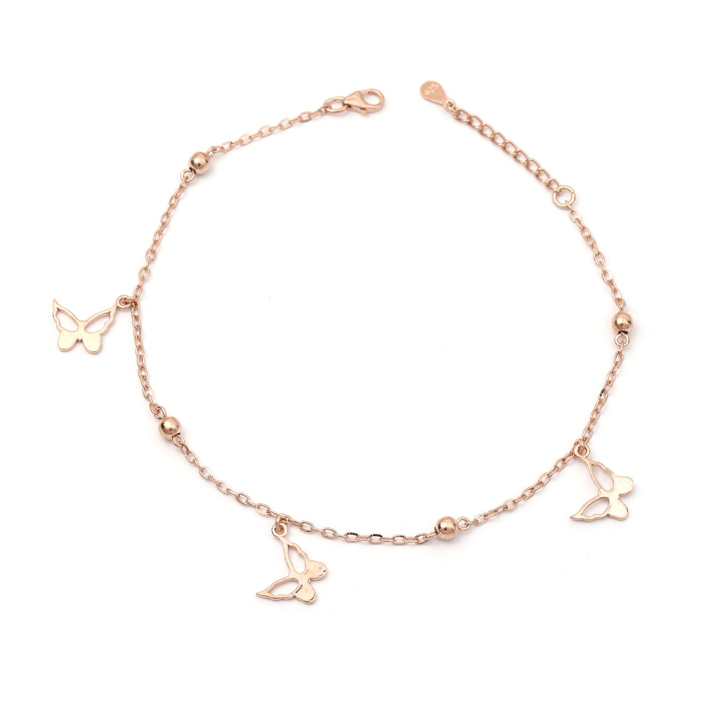 Maira Sterling Silver Butterfly Charm Bracelet