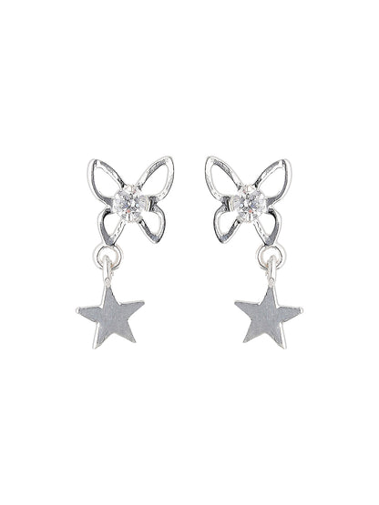 Maira Sterling Silver Astral Wing Drop Earrings