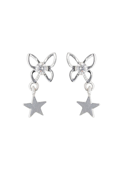 Maira Sterling Silver Astral Wing Drop Earrings