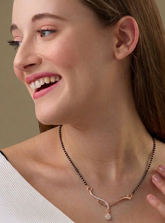 Maira Sterling Silver The Aurelia Wave Mangalsutra