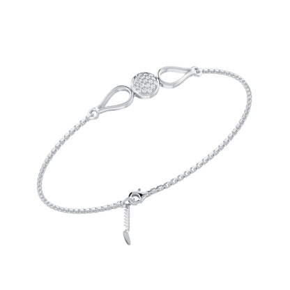 Dewdrop Radiance Rhodium Plated 925 Sterling Silver Bracelet