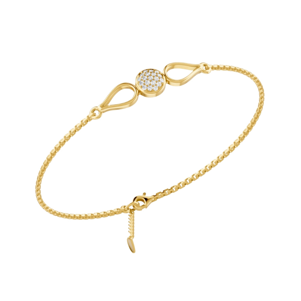 Dewdrop Radiance Gold Plated 925 Sterling Silver Bracelet