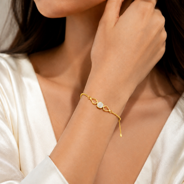 Dewdrop Radiance Gold Plated 925 Sterling Silver Bracelet