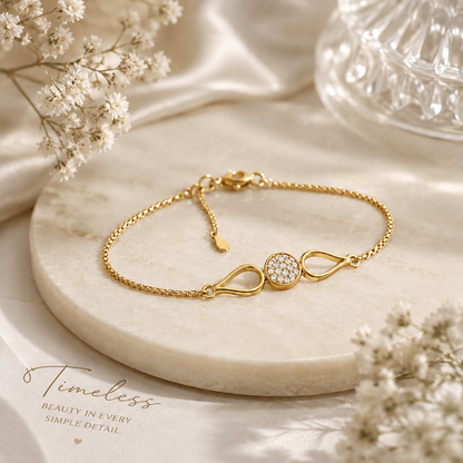 Dewdrop Radiance Gold Plated 925 Sterling Silver Bracelet