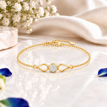 Dewdrop Radiance Gold Plated 925 Sterling Silver Bracelet