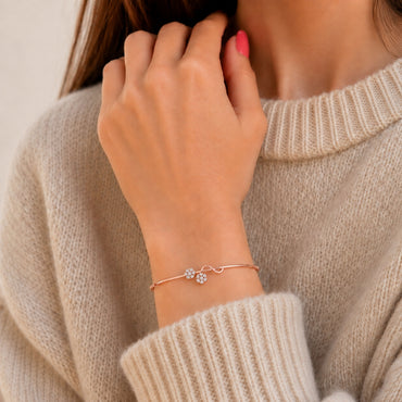 Blossom Duet Rose Gold Plated 925 Sterling Silver Bracelet