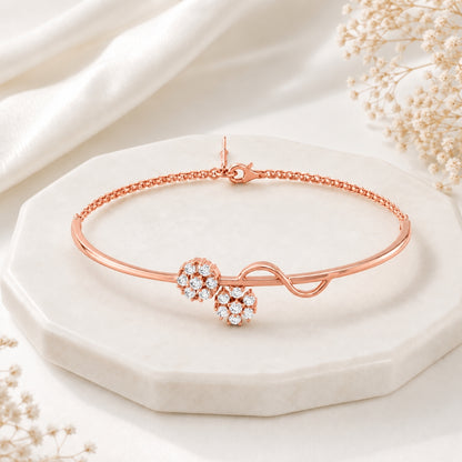 Blossom Duet Rose Gold Plated 925 Sterling Silver Bracelet