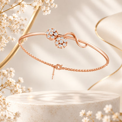 Blossom Duet Rose Gold Plated 925 Sterling Silver Bracelet