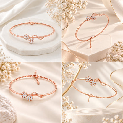Blossom Duet Rose Gold Plated 925 Sterling Silver Bracelet