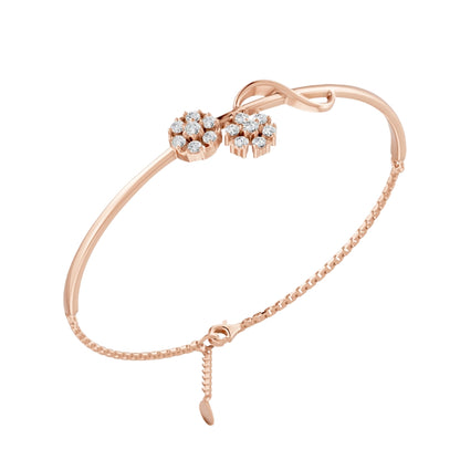 Blossom Duet Gold Plated 925 Sterling Silver Bracelet