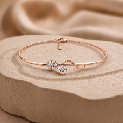 Blossom Duet Gold Plated 925 Sterling Silver Bracelet