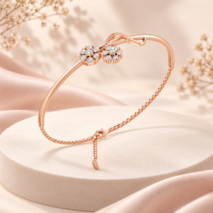 Blossom Duet Gold Plated 925 Sterling Silver Bracelet