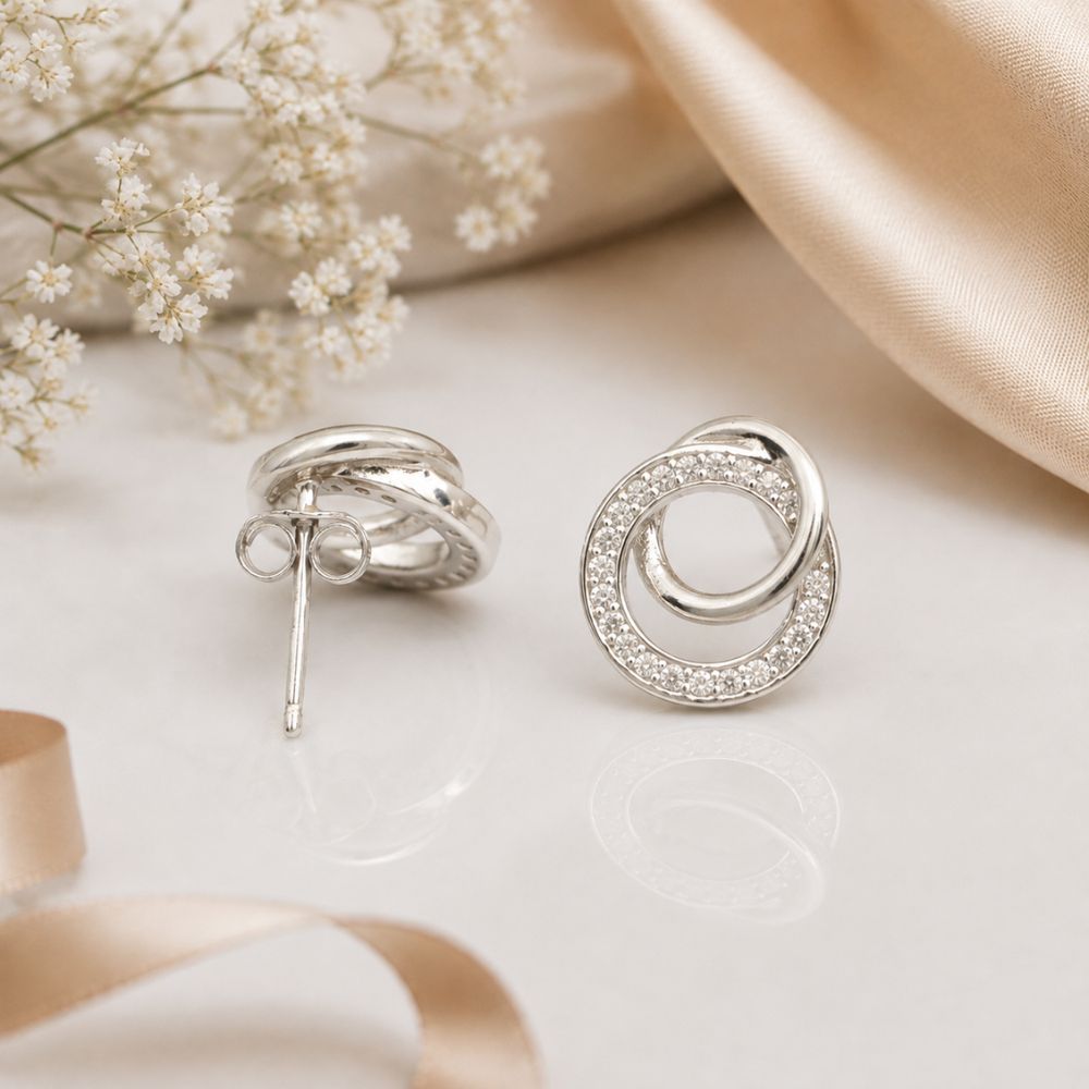 Double Circle Interlock Earrings